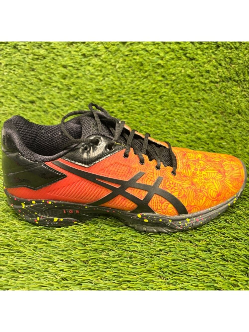 Asics Gel-Solution Speed 3 Womens Size 8 Orange Black Running Shoes Sneakers